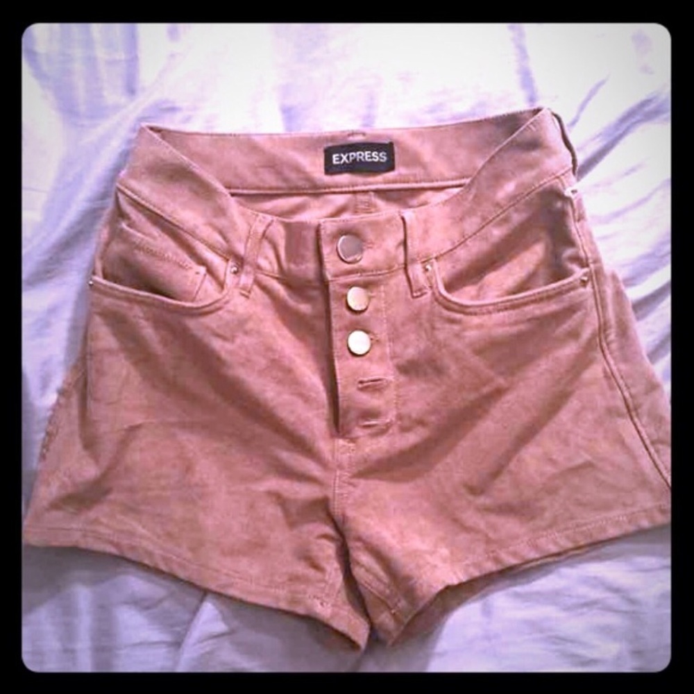 Women’s Express suede high waisted shorts